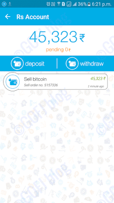 Zebpay INR deposited in Rs account Zebpay INR deposited in Rs account