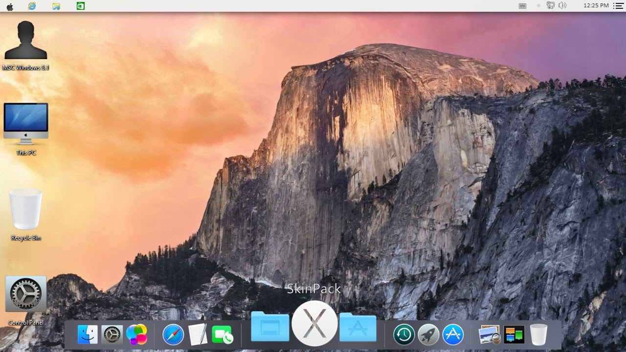 Mac OS X Yosemite Windows 7 Theme Free Download Mac OS X Yosemite