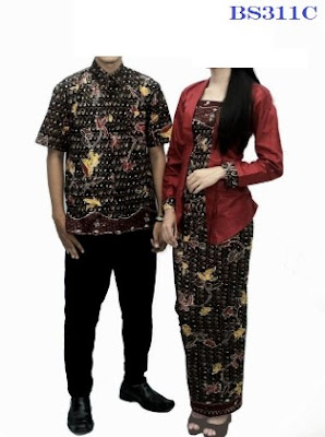 Model cantik baju couple motif batik elegan Model cantik baju couple motif batik elegan