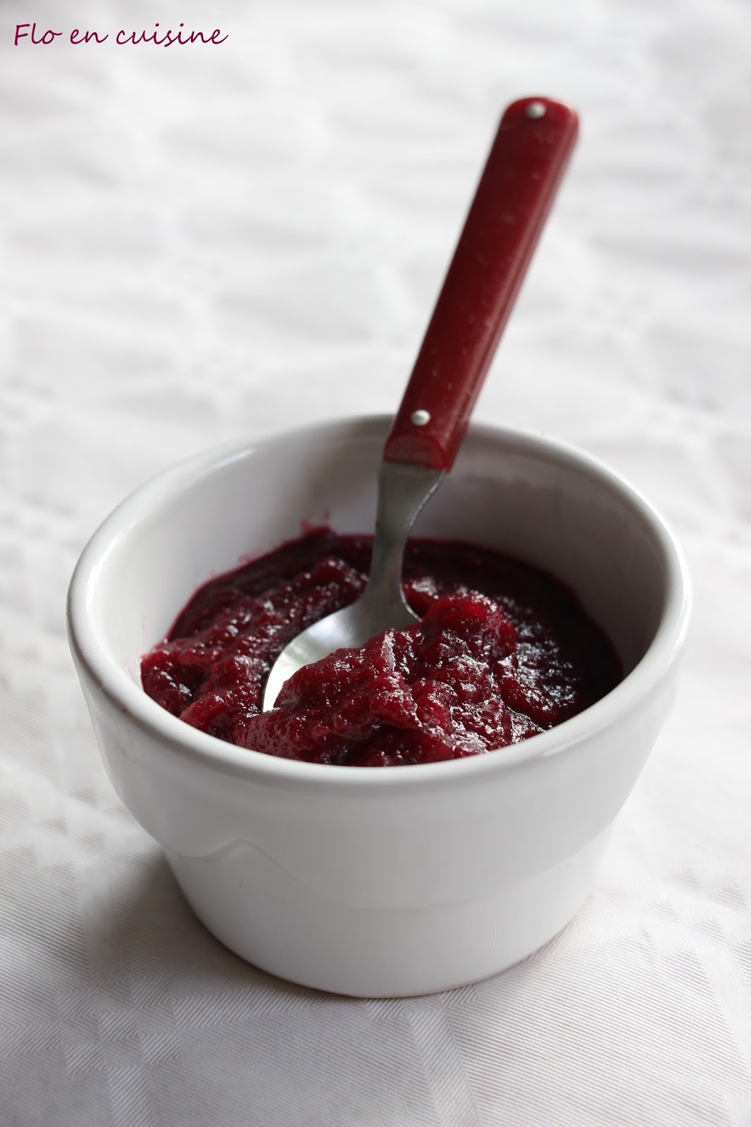 Flo en cuisine Compote pommemyrtille