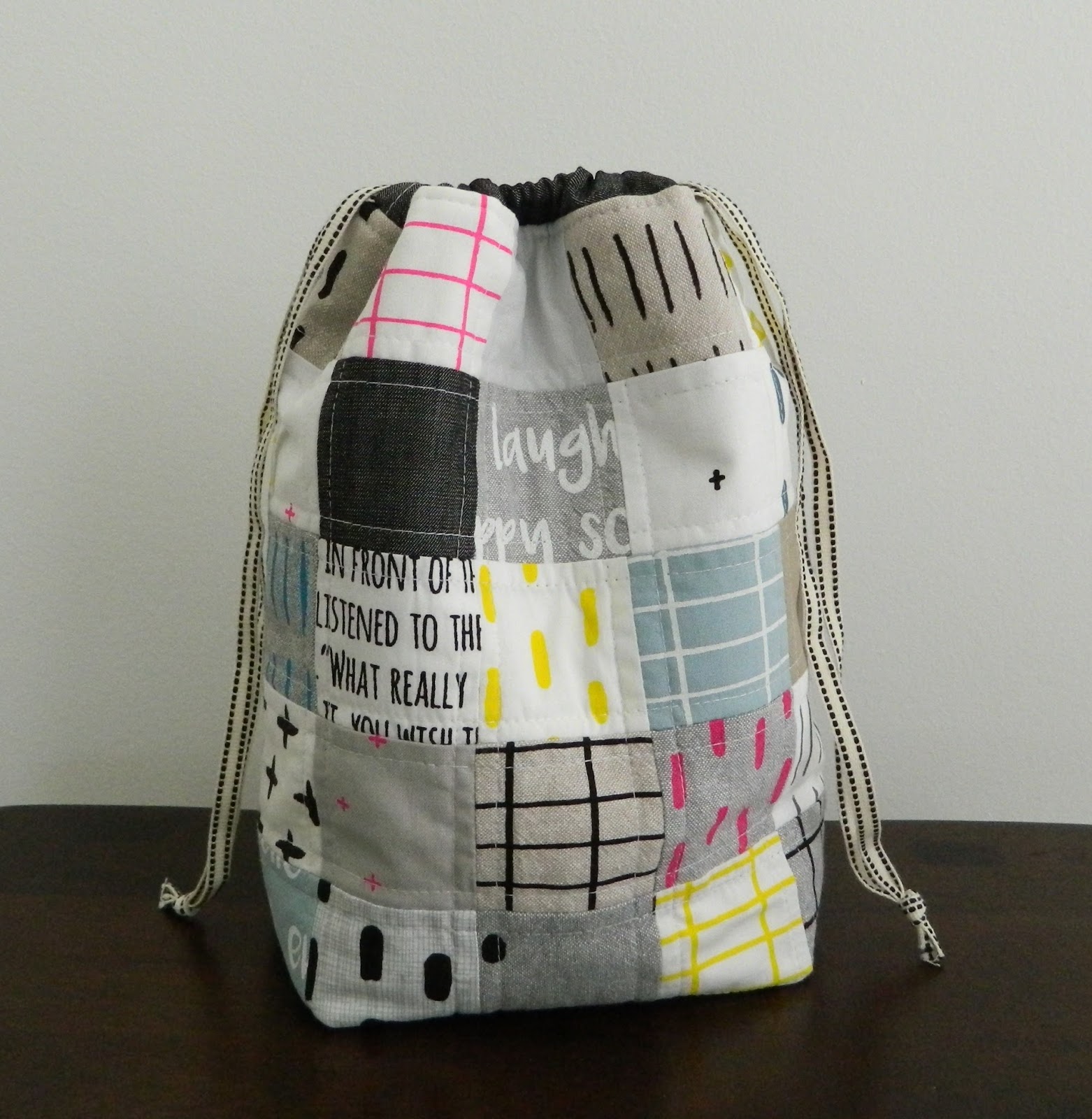 patchwork drawstring bag kits