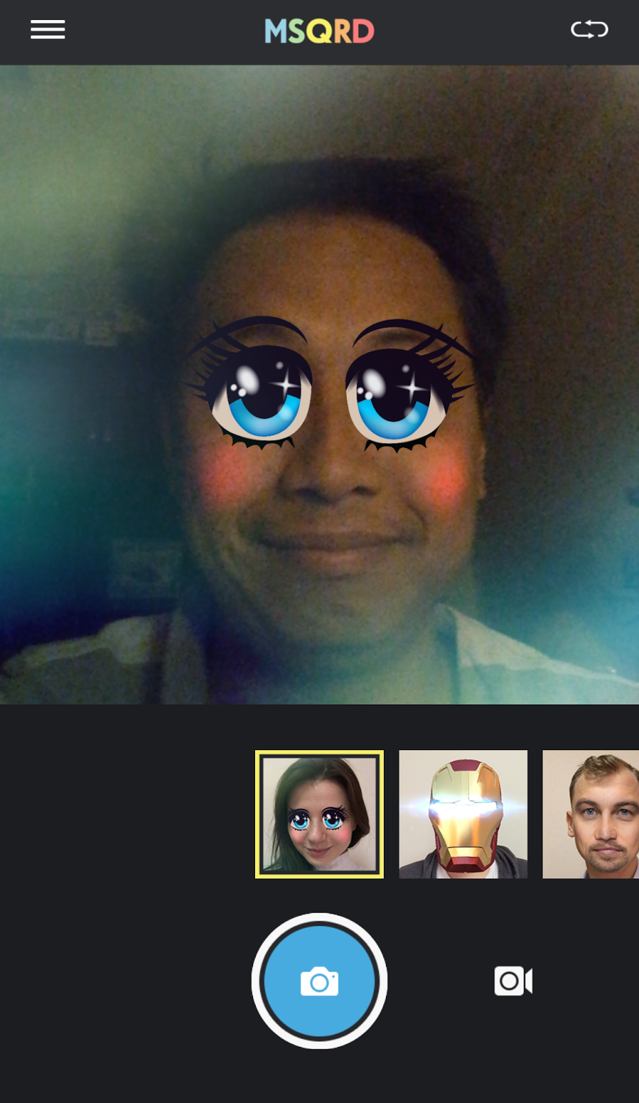 funny selfie for msqrd