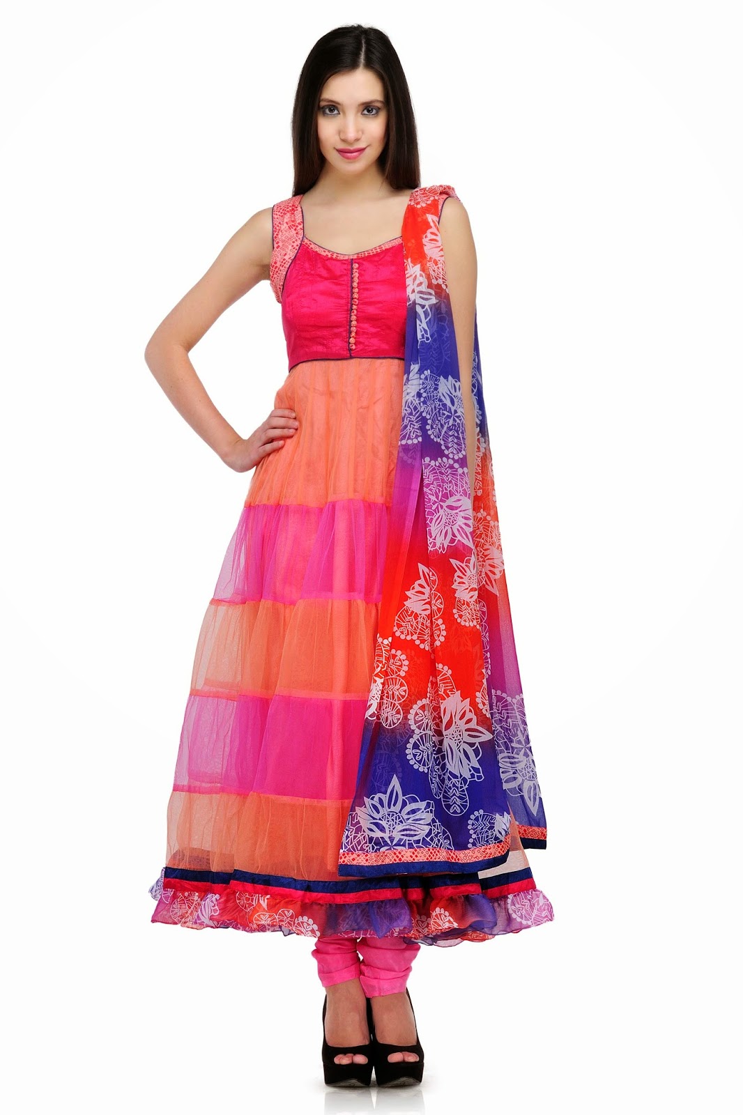 Umbrella Long Frocks Designs | Pakistani Frocks Fashion 2014-2015 | Girls Colourful Frocks WIth