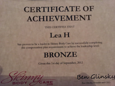 Certificate of Achievement with Skinny Fiber