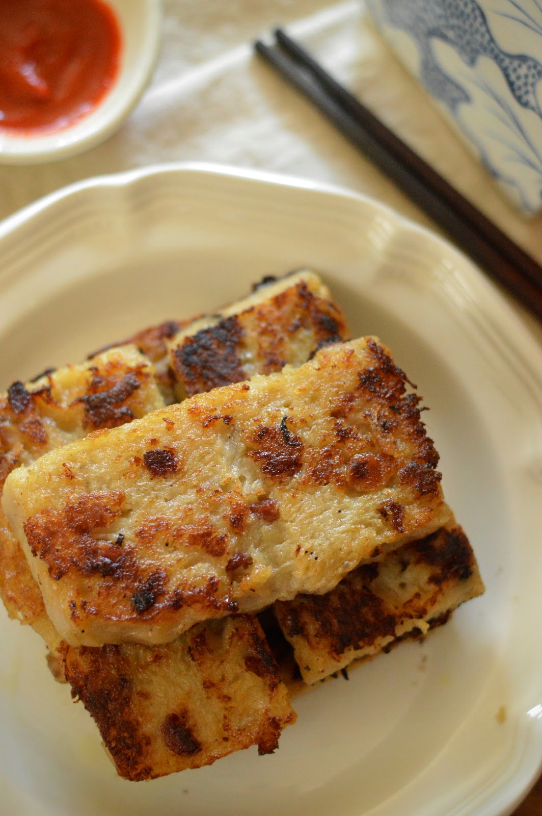 DimSumptuous PanFried Radish or Turnip Cake 蘿蔔糕