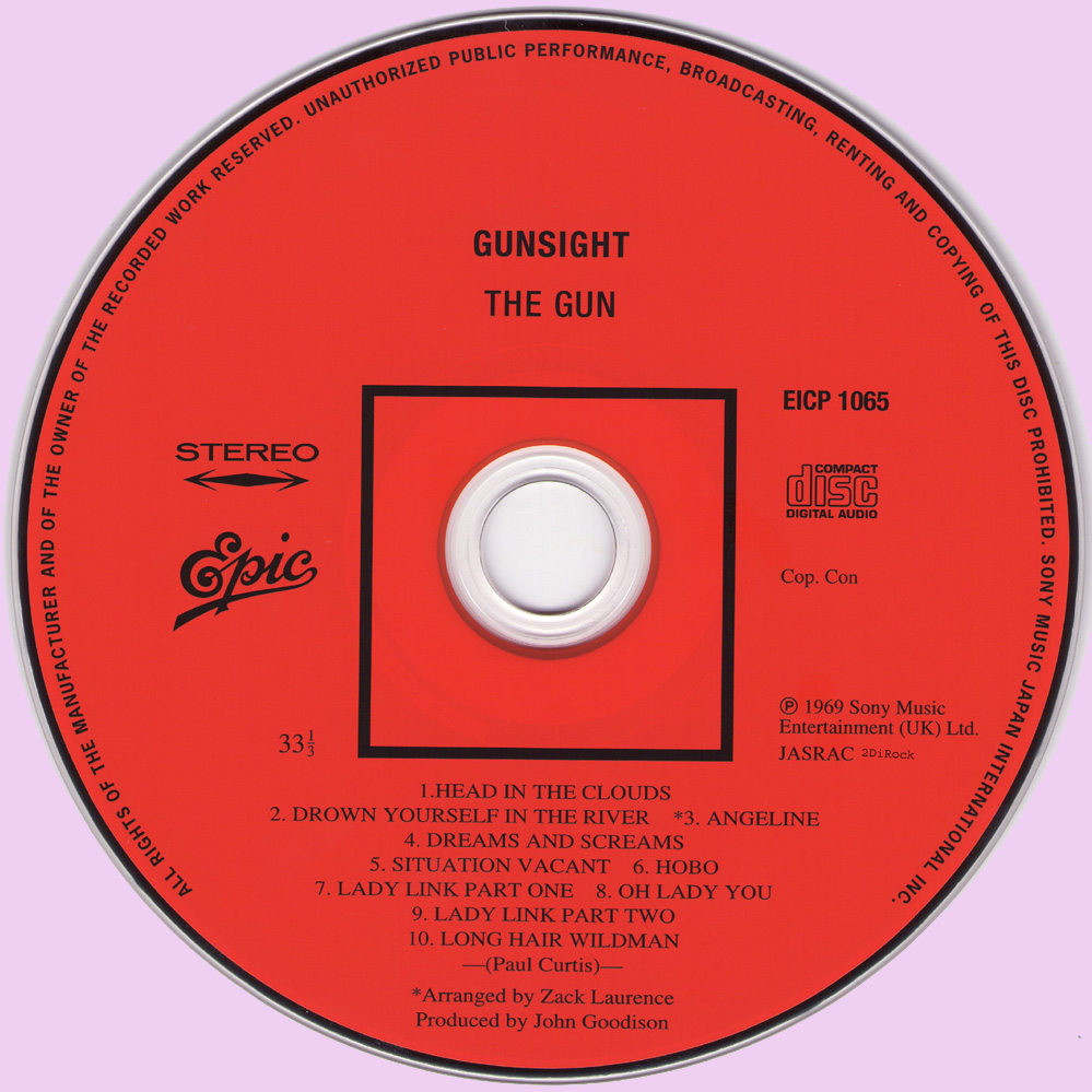 Rockasteria Gun Gunsight (1969 uk, great hard rock, 2nd album, japan