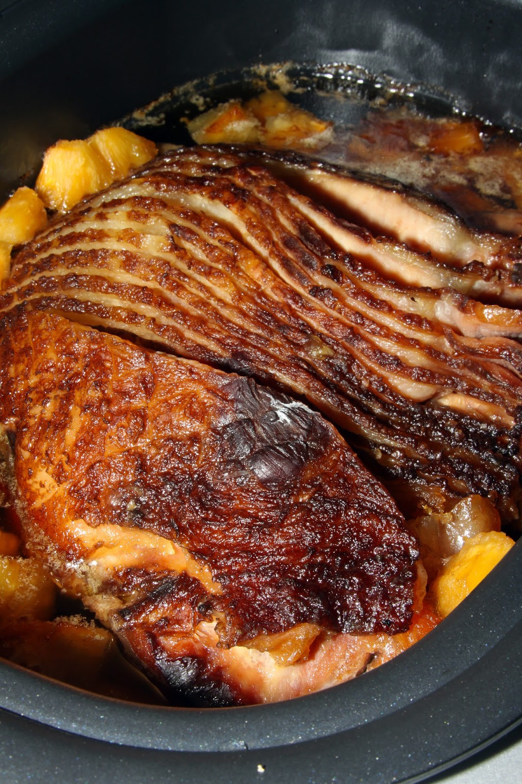 For the Love of Food CrockPot Brown Sugar Pineapple Ham for the Holidays