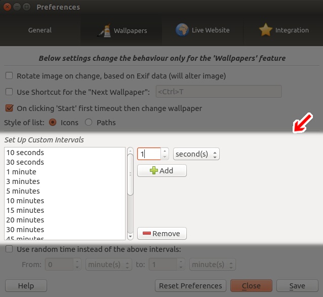 Ubuntu Wallch その27 壁紙を変更する間隔を追加する 壁紙を変更する間隔を削除する ランダムに壁紙を変更する時間を設定する Kledgeb