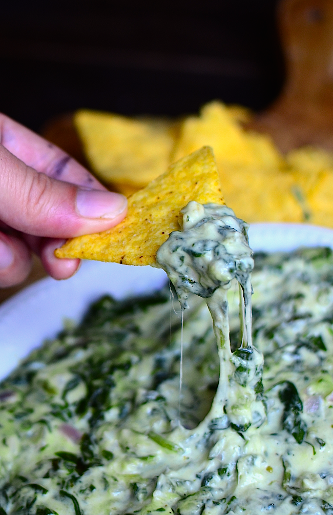 Yammie's Noshery Microwave Spinach Dip for One