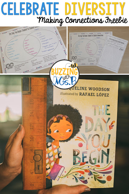 One of the most important ideas we can share with children is to appreciate and celebrate diversity. The book The Day You Begin is the perfect read aloud to help children make connections with each other and understand how they are similar and different. This post includes lesson to use with this mentor text and a free printable graphic organizer! One of the most important ideas we can share with children is to appreciate and celebrate diversity. The book The Day You Begin is the perfect read aloud to help children make connections with each other and understand how they are similar and different. This post includes lesson to use with this mentor text and a free printable graphic organizer!