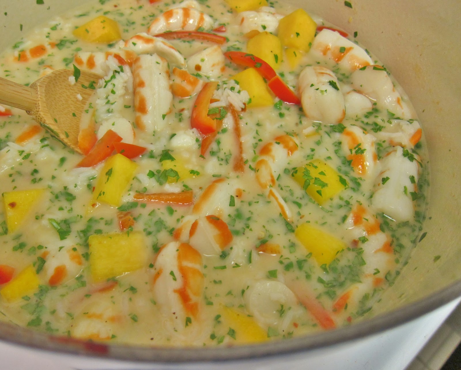 The Vegan Chronicle Shrimp and Butternut Squash in Coconut Milk Broth