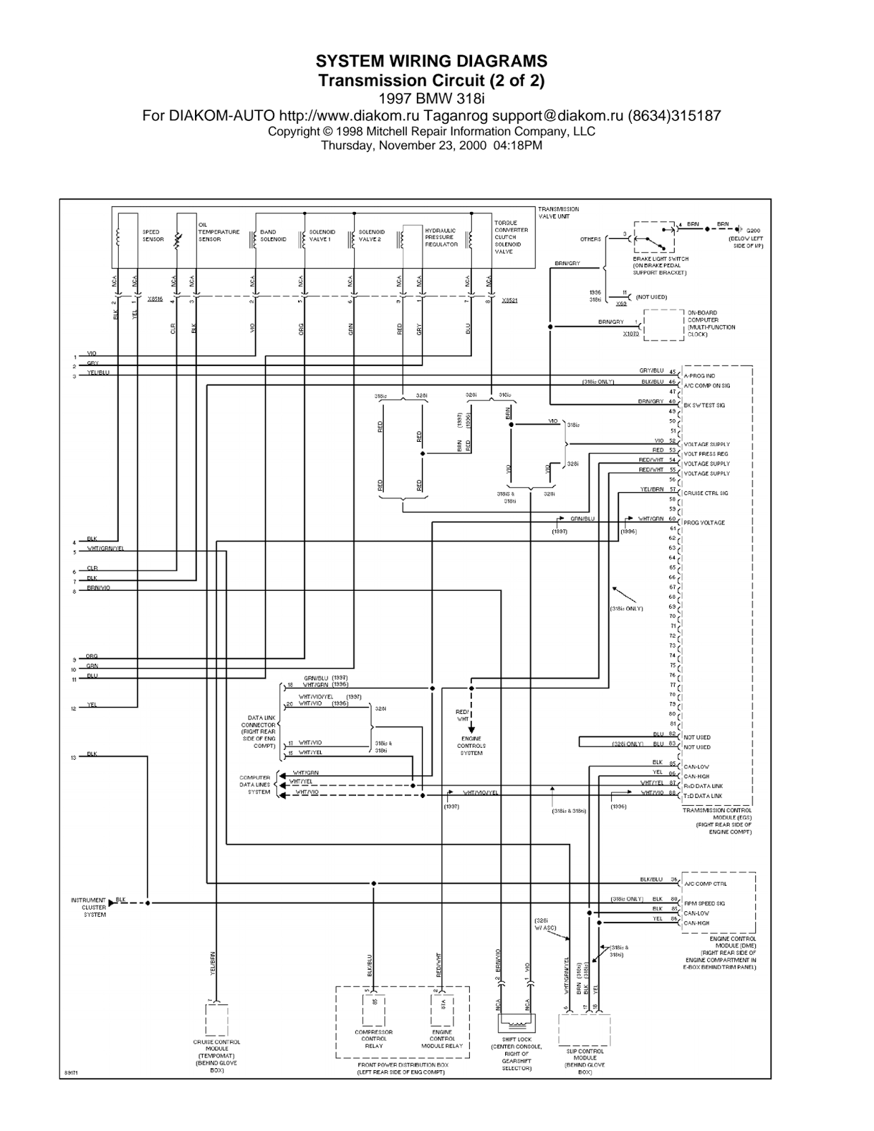 Wiring Diagrams and Free Manual Ebooks: 1997 BMW 318i