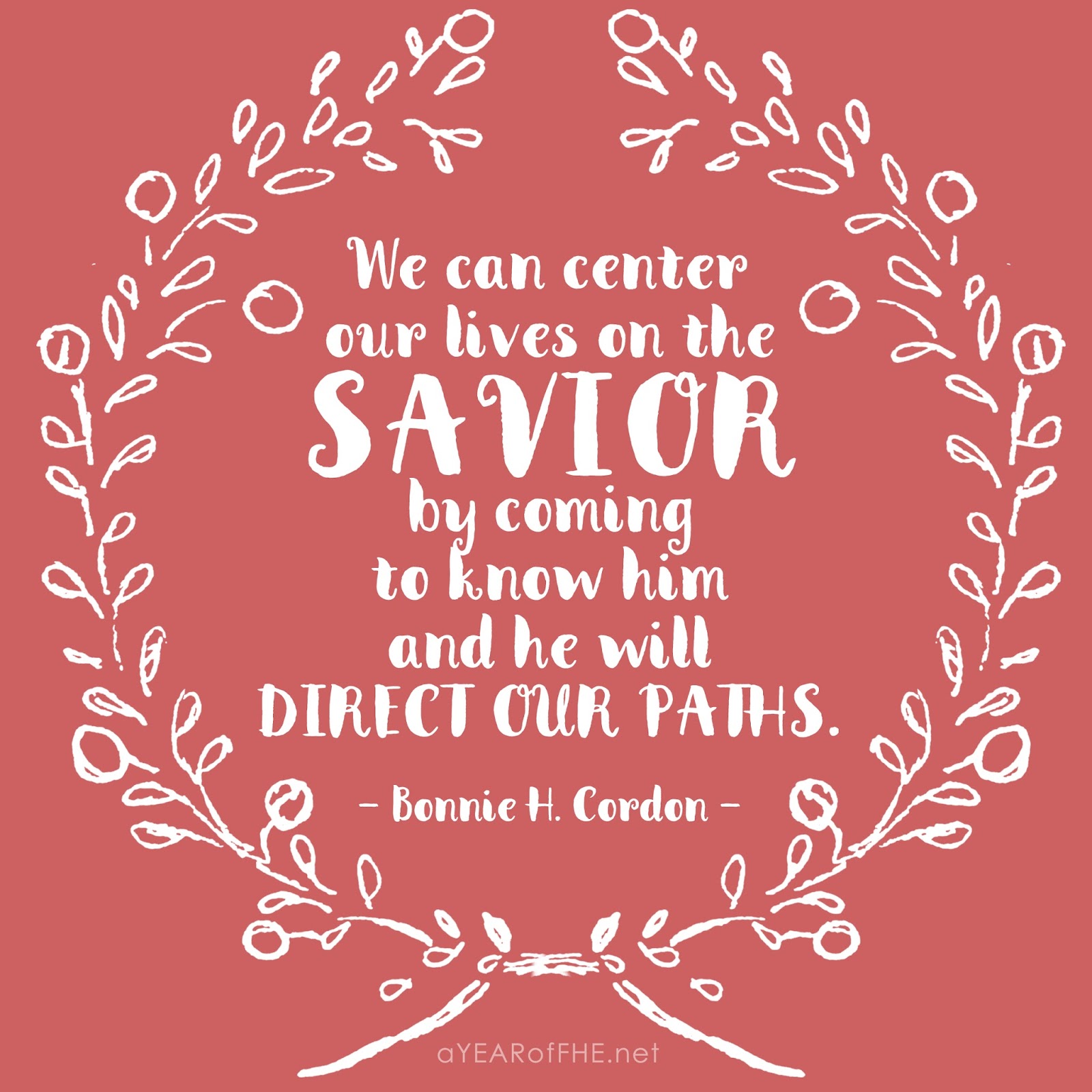 A Year of FHE // Quote from the LDS General Conference Women's Session - March 2017