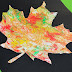 Jesienny liść pianką malowany