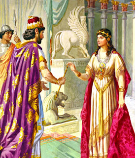queen Esther in palace