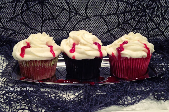 Blood Sucking Cupcakes | The TipToe Fairy #halloween #cupcakes #cupcakerecipes