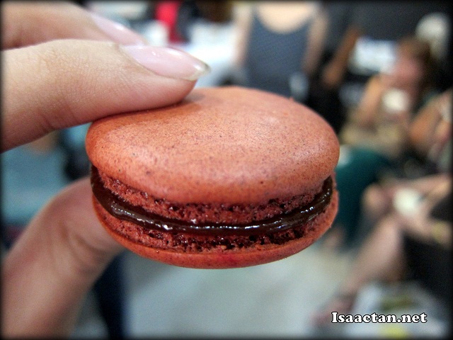 Check out this perfectly shaped macaron