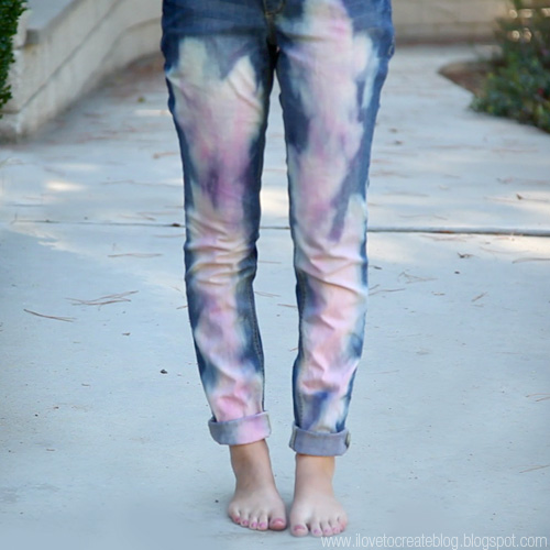 iLoveToCreate Blog: Bleach & DIY Jeans and Shirt Video + Tutorial