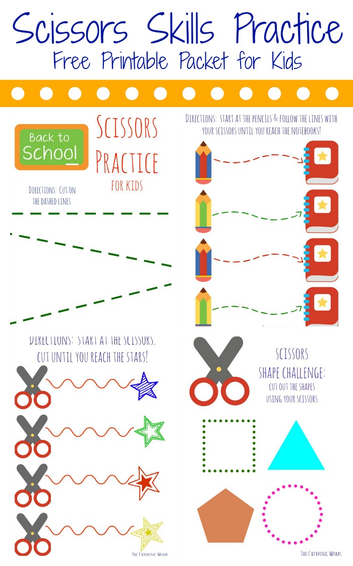 Simple Scissors Practice for Preschoolers - The Chirping Moms