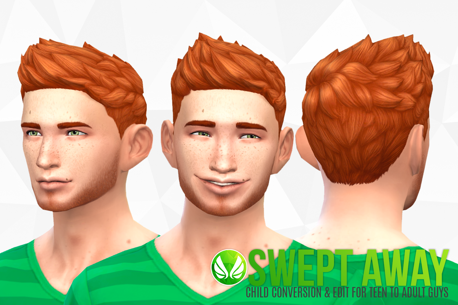 Simsational Designs: UPDATED: Swept Away - Child Hair Conversion for Teen  to Adult Guys