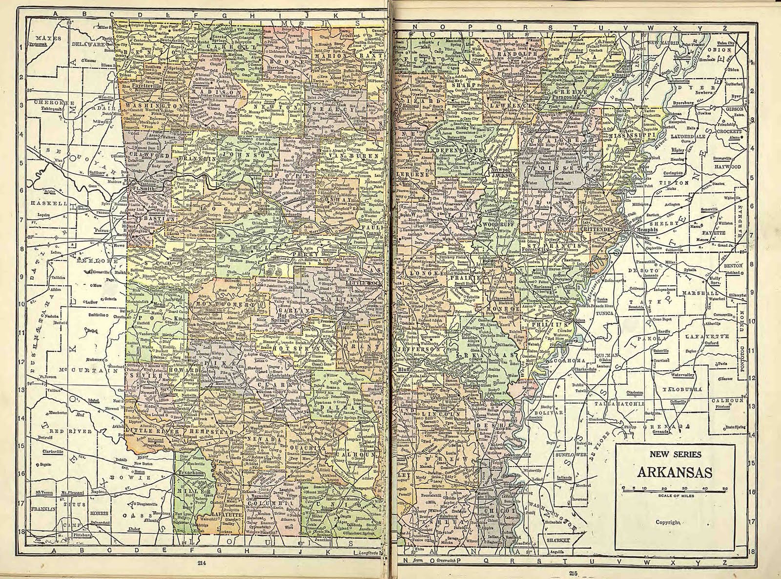 Family of Black Oak Arkansas Map 1822