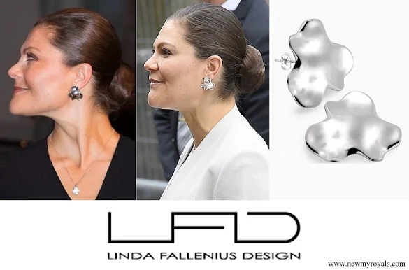 Crown Princess Victoria wore Linda Fallenius Earrings from Orchid Collection