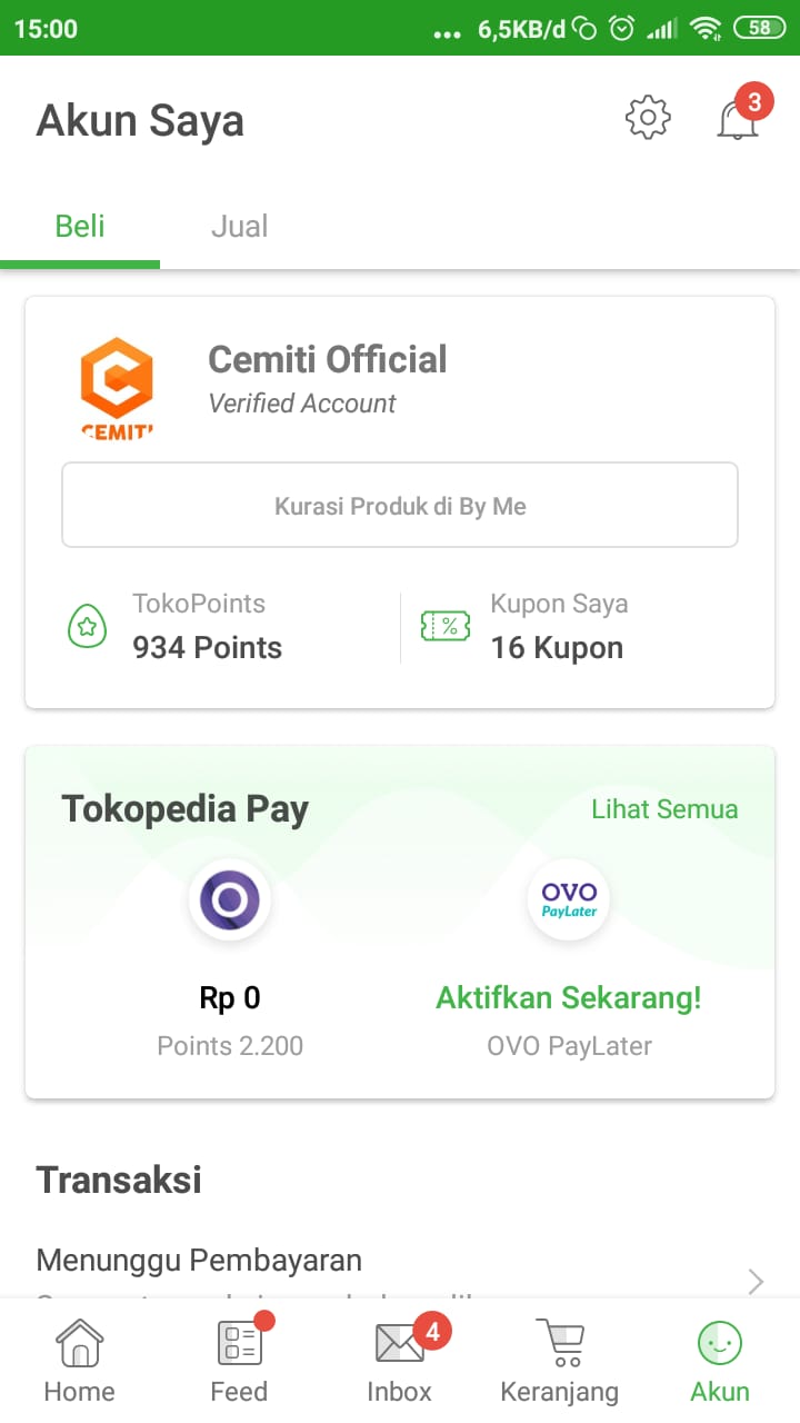Cara Daftar Aktivasi Ovo Paylater Tokopedia Cemiti<script async src=