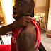 African footballer’s tanned picture on fire