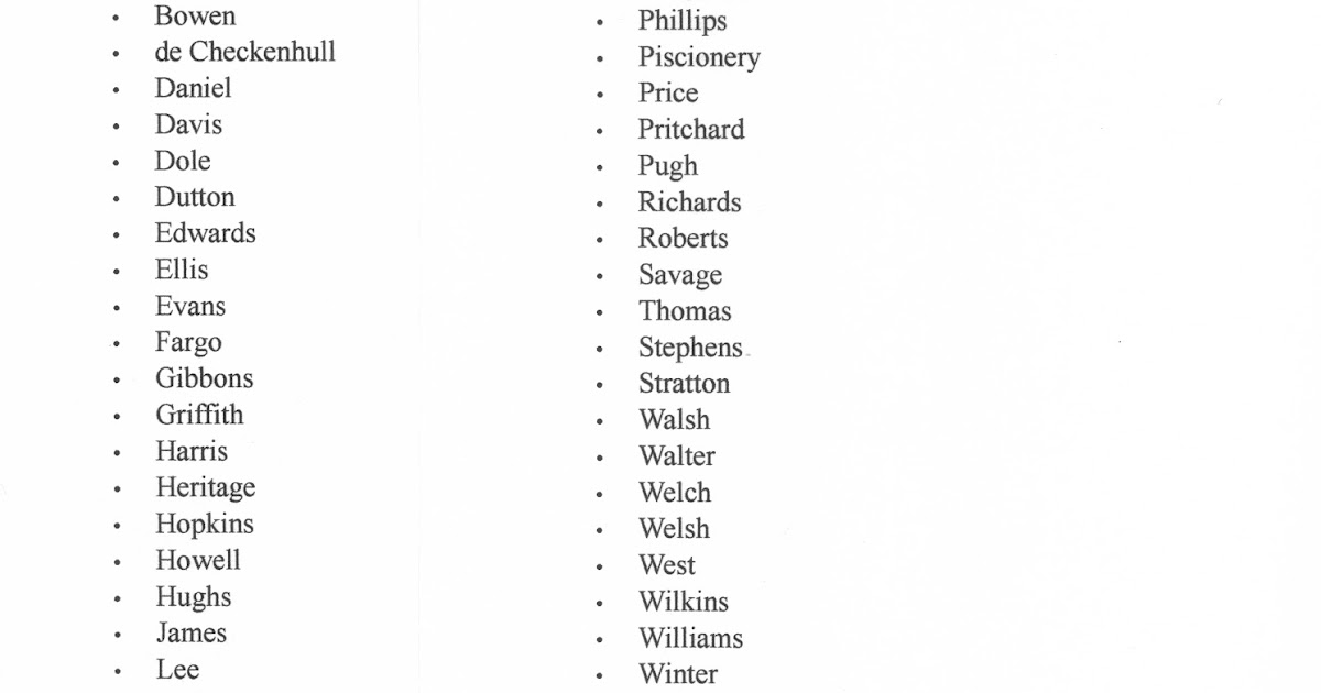 The Jones Surname DNA That Ychromosome (part 4) Other Surnames