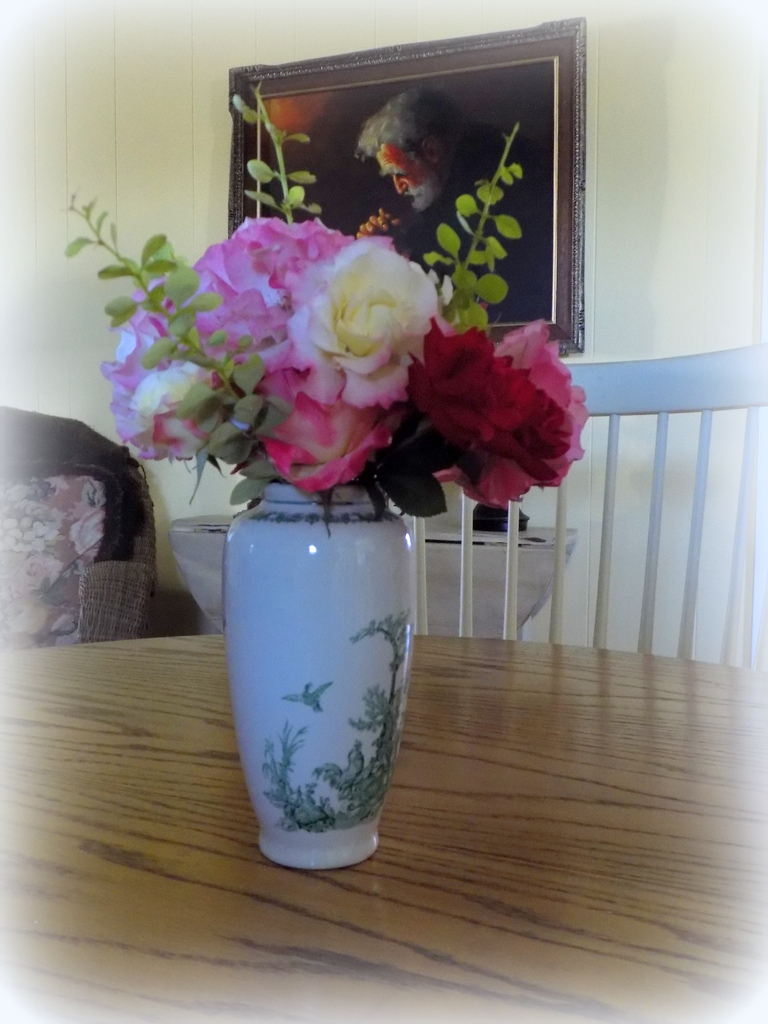 Crafty Home Cottage Roses & A Goodwill Vase