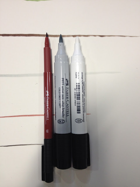 Faber-Castell Metallic PITT Artist Pens - 3 Colored Metallic Colors -  Smooth Bullet Nibs (Classic Metallic)