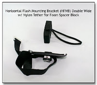 Horizontal Flash Mounting Bracket (HFMB) Double Wide w/ Nylon Tether for Foam Spacer Block (Assembled)