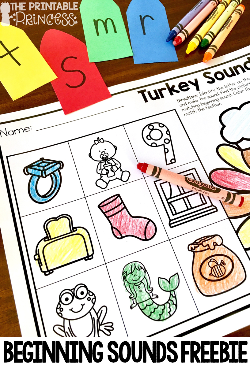 The Printable Princess Thanksgiving Games and Centers for Kindergarten