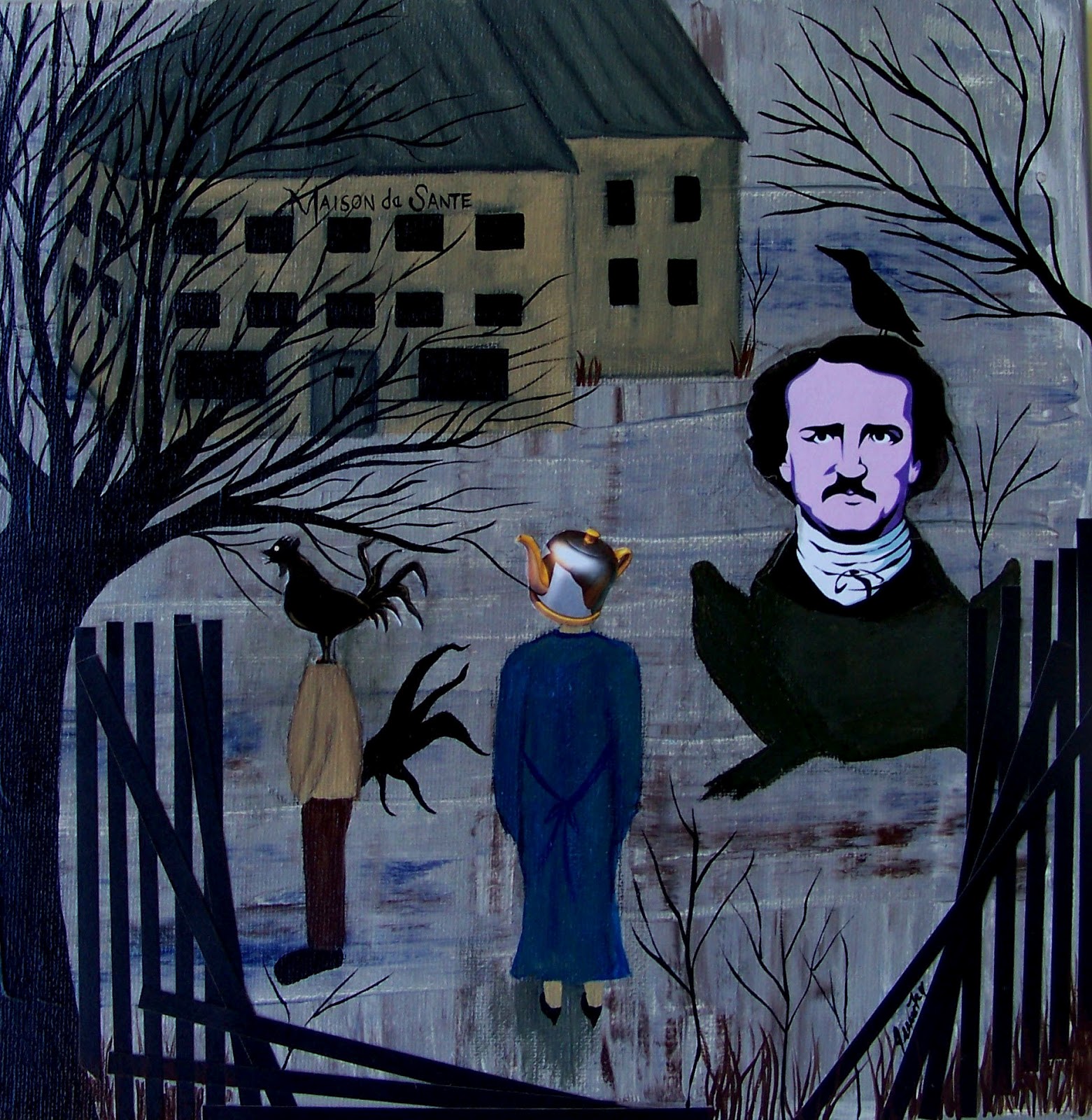 Conscious Art Studios Edgar Allan Poe Inspired Mixed Media