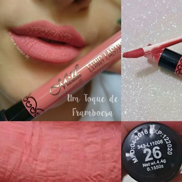Batom líquido matte do Aliexpress MeNow 26