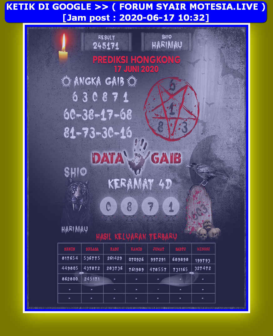 1 New Message Kode Syair Hongkong 17 Juni 2020 Forum Syair Togel Hongkong Singapura Sydney