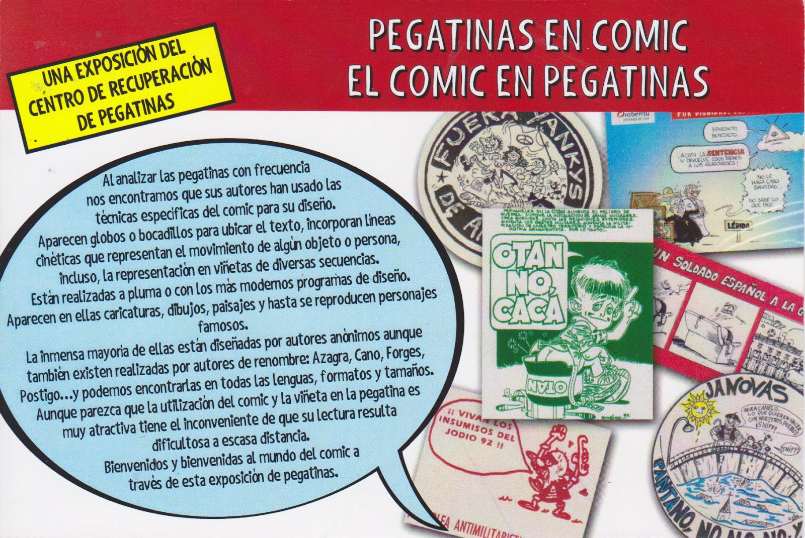 EXPOSICION HUMOR GRAFICO EL COMIC EN PEGATINAS