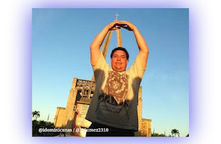 El lanzador dominicano Bartolo Colón de visita en la Basílica de Higuey