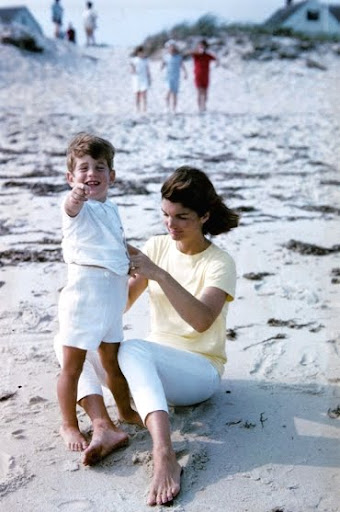 Jackie Kennedy on the beach