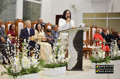 "Me sinto honrada em estar hoje aqui representando todo o povo de Chapadinha neste grande evento", diz Belezinha durante a 74ª Convenção Geral das Assembleias de Deus no Maranhão