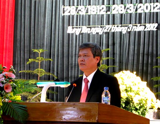 Đồng chí Nguyễn Văn Thông đọc diễn văn tại Lễ Kỷ niệm Đồng chí Nguyễn Văn Thông đọc diễn văn tại Lễ Kỷ niệm