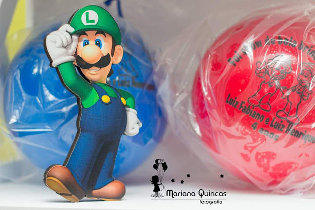 Festa Mario Bros e Luigi para gêmeos Festa Mario Bros e Luigi para gêmeos