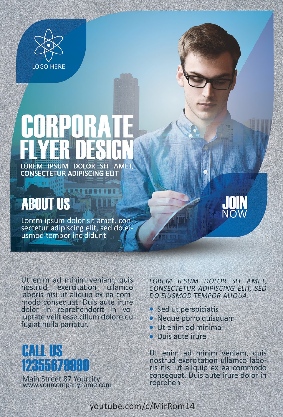 Print Design - Corporate Flyer Photoshop Tutorial