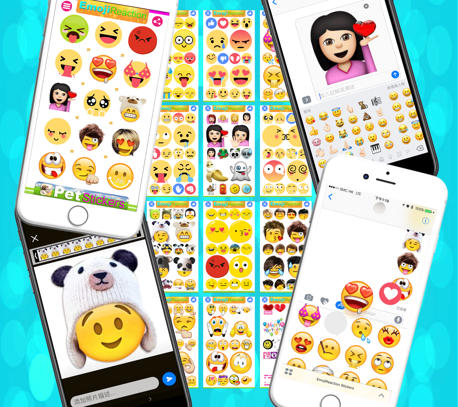 Apps Nice iPhone & iPad Apps ! EmojiReaction Animated Stickers for