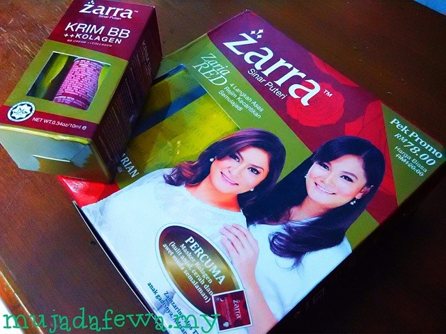 Zarra Zaria Red, Set Harian 4 dalam 1 Zarra Sinar Puteri oleh Zamzarina Zambri, Nurmujahidah zarra sinar puteri, testimoni zarra sinar puteri, zarra, produk kecantikan zamzarina zambri