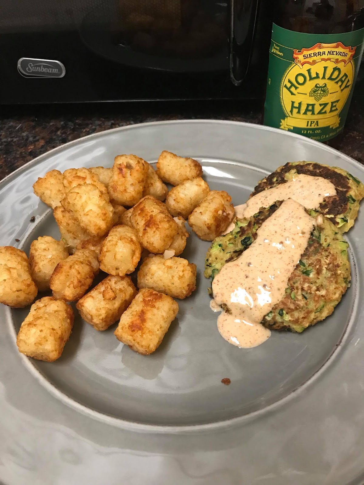 The Kitchen is Where the Hart Is Zucchini "Crab" Cakes with Tater Puffs