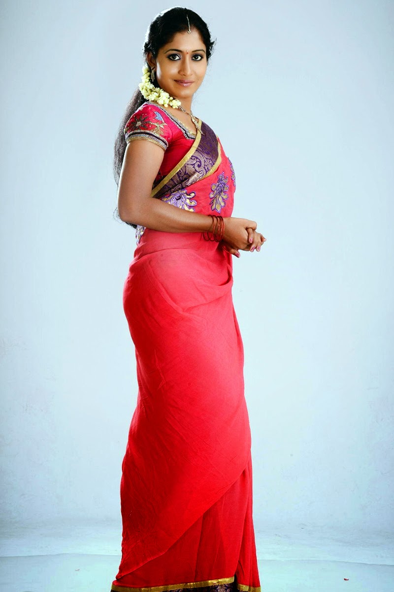 SOUTH INDIAN SAREE WEARING BEAUTIFUL GIRL PRAMEELA LATEST GORGEOUS