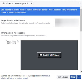 Evento pubblico Facebook Evento pubblico