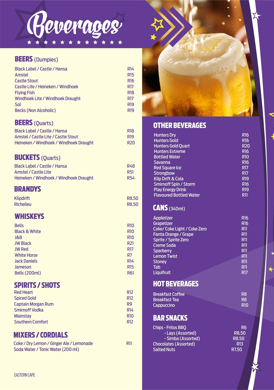 Hollywoodbets Newton Park Menu Hollywoodbets Newton Park Menu - Beverages, Drinks, Beers, Spritis, Liquor