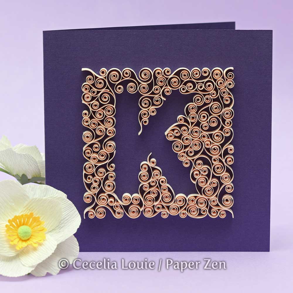to Paper Zen Cecelia Louie Quilling Letter K Negative Spaces
